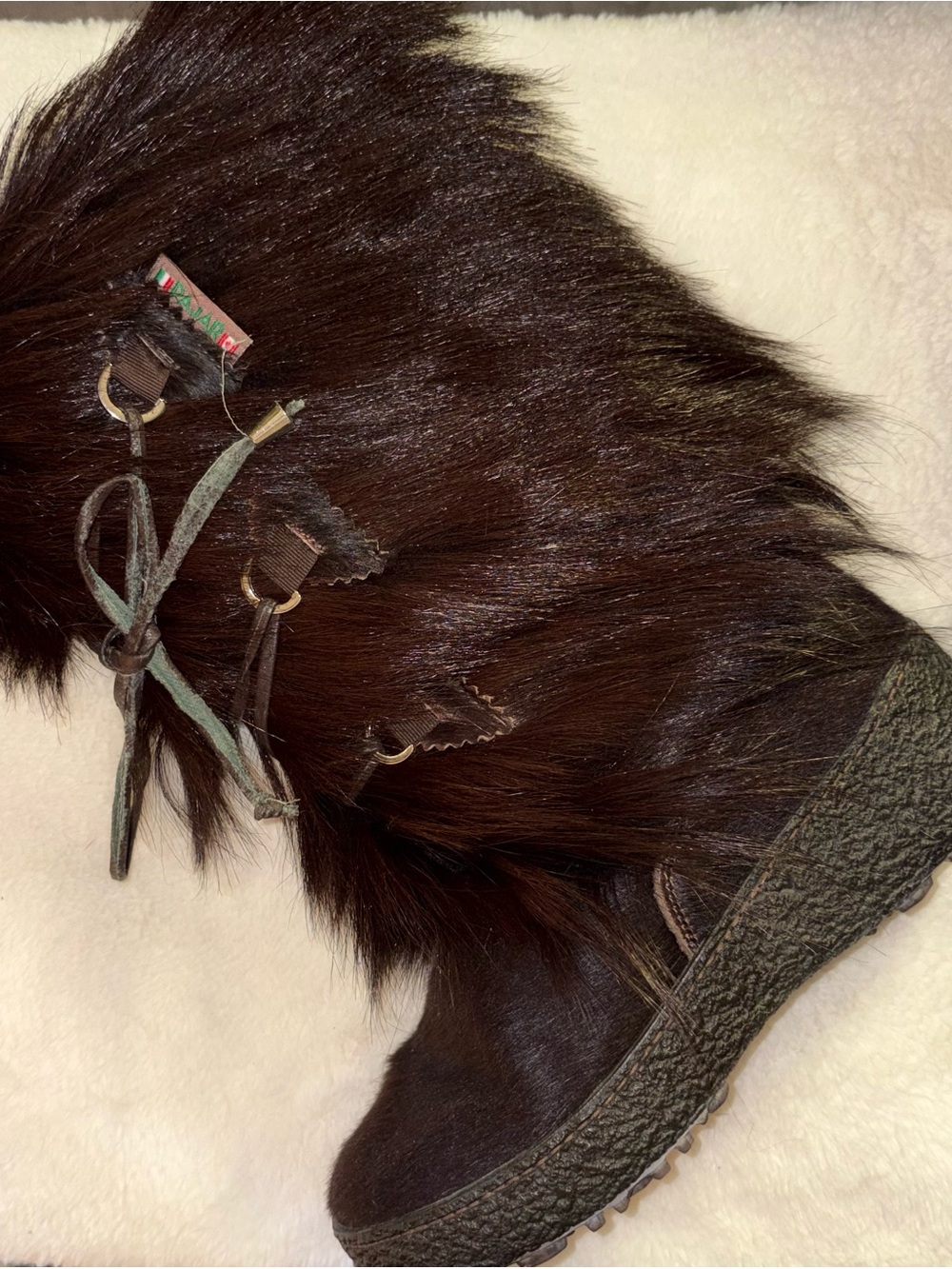 Pajar Dark Brown Fur Winter Boots - Picture 3 of 9